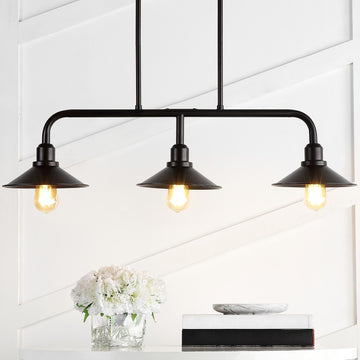 Cade 34.25" Metal Farmhouse Industrial LED Pendant - JONATHAN Y
